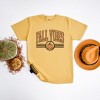 Simply Sage Market Women's Fall Vibes Varsity Pumpkin Short Sleeve Garment Dyed Tee - 3 of 4