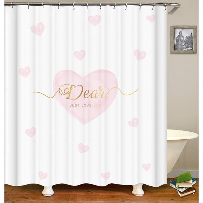 Just Love You Shower Curtains for Bathroom Waterproof Fabric Bath Curtain Durable Soft Stylish Bathroom Decor 72x72 Inch