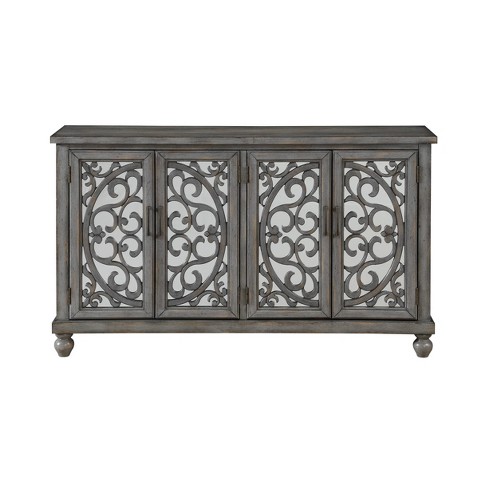 Hammond Four Door Media Credenza Gray Treasure Trove Target