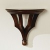 Plum & Post 3.75" x 7.75" Bennett Mango Wood Antique Brown Finish Small Decorative Wall Bracket Floating Shelf - 2 of 4