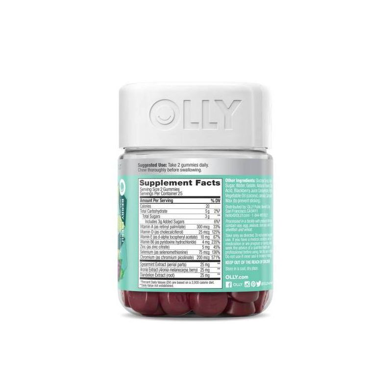 OLLY Flawless Complexion Chewable Gummies - Berry Fresh - 50ct, 4 of 10