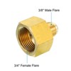 Unique Bargains Fit Air Gas Line Refrigeration Brass SAE 45 Degree Flare Plumbing Connectors - 3 of 4