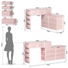 WOWLIVE Dresser for Bedroom with Charging Station and LED Light, Rotatable Vanity Desk with Fabric Drawers and Side Pockets, HD041 - 3 of 4