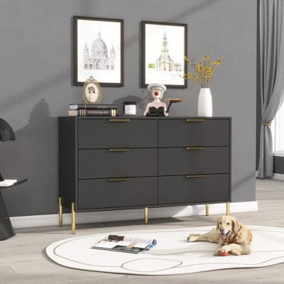 Sideboard 62.9", White Buffet Cabinet with 9 Drawers, Modern Storage for Living Room, Bedroom and Kitchen