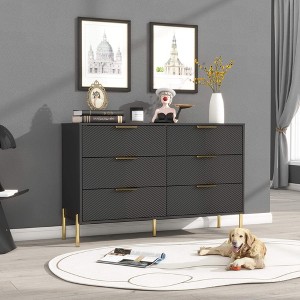 Sideboard 62.9", White Buffet Cabinet with 9 Drawers, Modern Storage for Living Room, Bedroom and Kitchen - 1 of 4