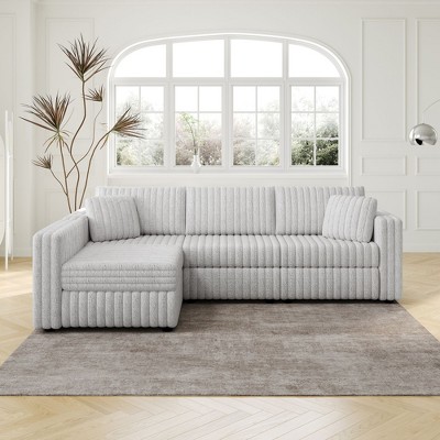 NicBex Couches for Living Room 75.6" Loveseat Sofa Minimalist Corduroy Fabric Upholstered 2-Seater Sofa Couch Matches 30.7" Ottoman for Bedroom