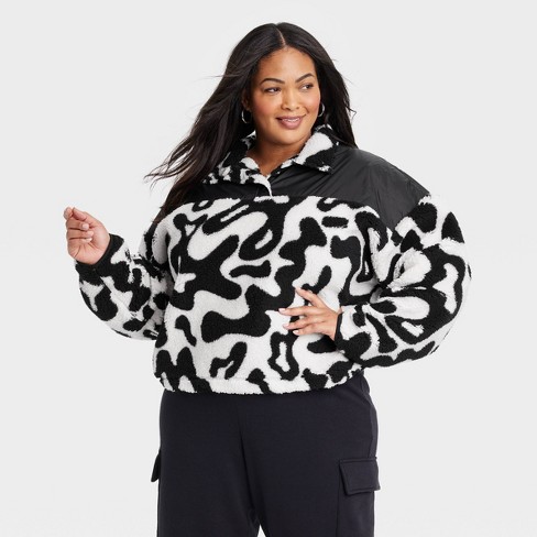 Women's Pattern Graphic Faux-fur Jacket - 3x : Target