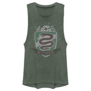 Juniors Womens Harry Potter Slytherin House Shield Festival Muscle Tee