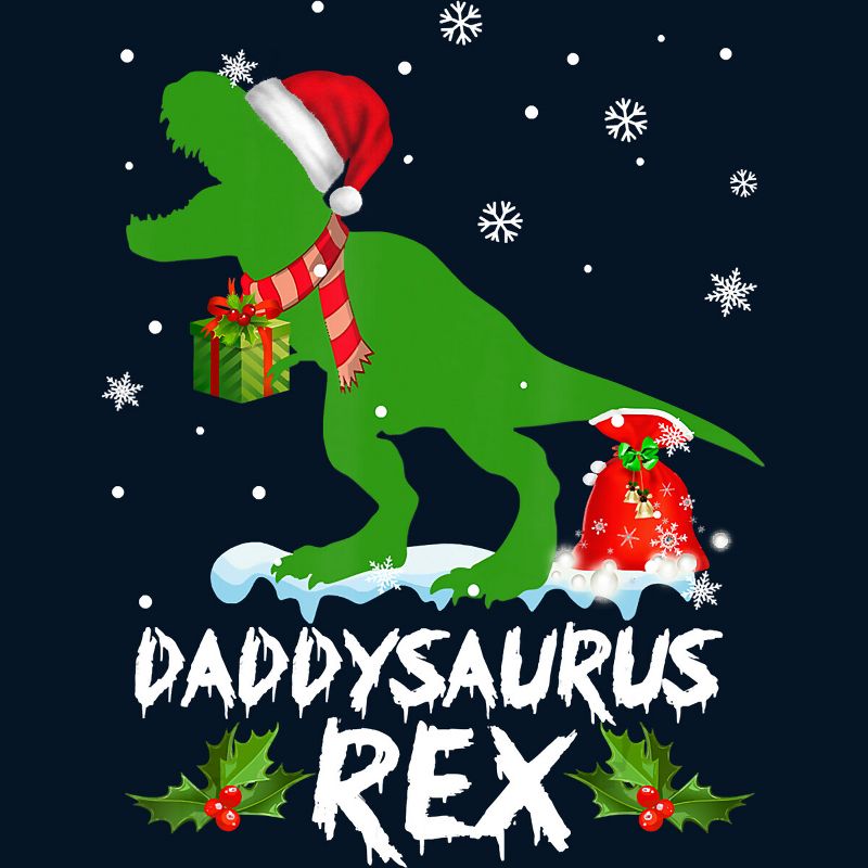 Men's Design By Humans Daddysaurus Christmas By NekoShop Tank Top, 2 of 4