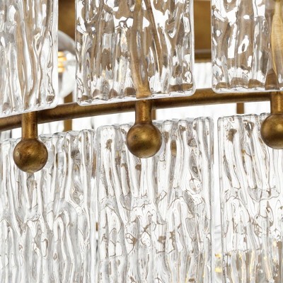 Chevall Gold Ombre 6-Light Tiered Chandelier with Artisanal Glass