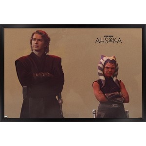 Trends International Star Wars: Ahsoka - Ahsoka and Anakin Throwback Framed Wall Poster Prints - 1 of 4