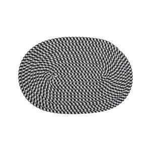 Unique Bargains Trivet Oval Rope Coaster Cotton Non-Woven Fabric 12.6"x8.66"x0.31" - 1 of 3