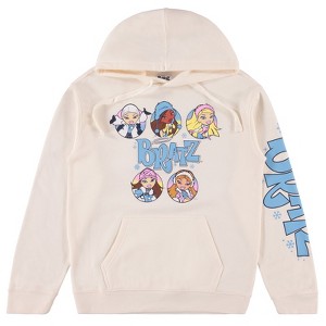 Ladies Bratz Dolls Hoodie Sweatshirt - Yasmin, Cloe, Jade, and Sasha - Bratz 1990's Vintage Throwback Hoodie Sweatshirt - 1 of 4