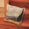 Signare USA Van Gogh A Wheatfield Pillowcase/Cushion Cover 18x18 Inch - 2 of 2