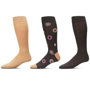 Memoi Circle Fill Men's Cotton Blend Crew Sock 3 Pack - 1 of 4
