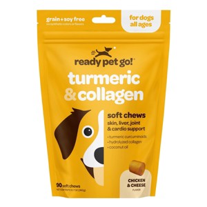 Ready Pet Go Turmeric & Collagen Dog Chews, Hip and Joint Chews for Dogs Mobility & Comfort, Bacon & Cheese Flavor, 90ct - 1 of 4