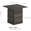 Kings Brand Furniture Madison Modern Pedestal Base Wood End Table, Champagne - 3 of 3
