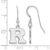 Black Bow Jewelry Sterling Silver Rutgers Scarlet Knights NCAA Dangle Earrings - 2 of 3