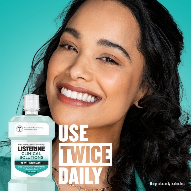 Listerine Clinical Solutions Enamel Strength Mouthwash Alphine Mint - 1L, 6 of 9