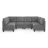 116" Chenille Upholstery U-Shaped Modular Sectional Sofa with 6 Storage Seats, 6-piece DIY Combinations Sofa - 2 of 4