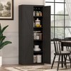 JUJABU Tall Steel Kitchen Pantry Cabinet with 2 Doors, Adjustable Shelves, for Kitchen, Living Room, Dining Room & Office - 3 of 4