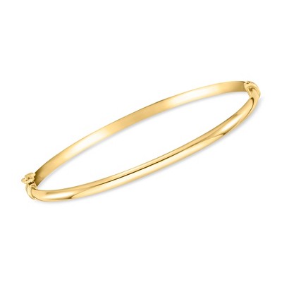 Ross-Simons Italian 14kt Yellow Gold Polished Bangle Bracelet Size 7