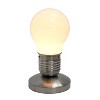 Edison Style Minimalist Idea Bulb Mini Touch Desk Lamp White - Simple Designs: ETL Listed, Metal Base, Glass Shade - 4 of 4