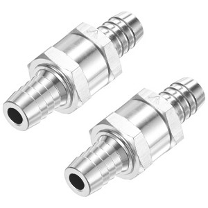 Unique Bargains Aluminum Alloy Non-Return One Way Check Valve Valve 2 Pcs - 1 of 4