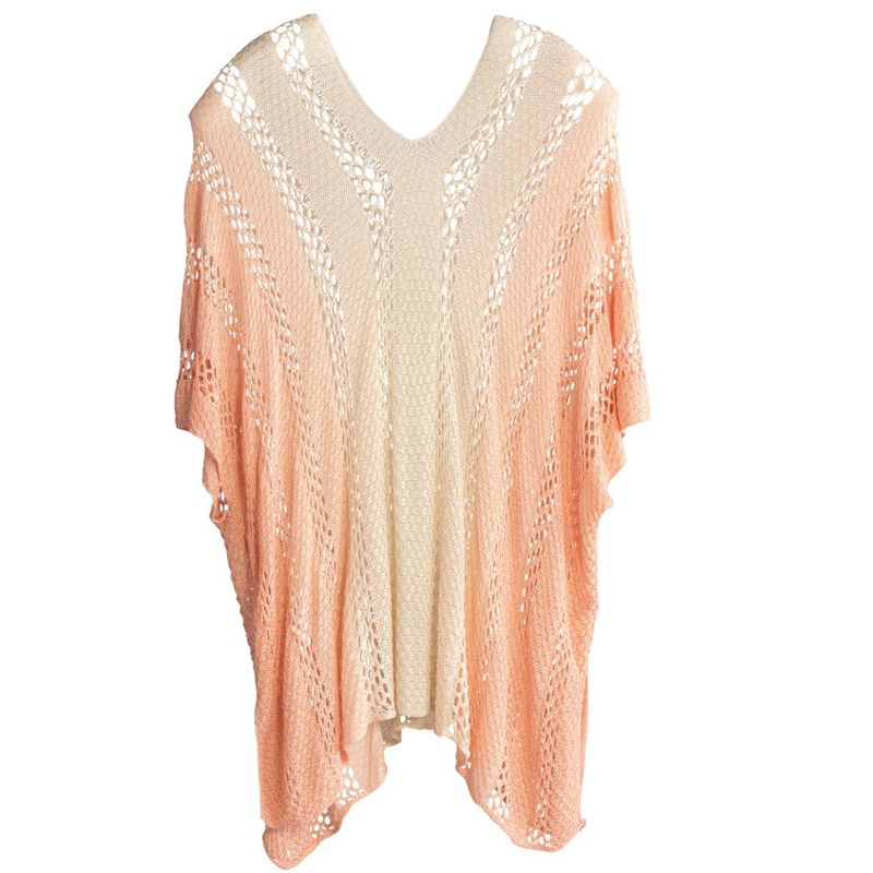 Shiraleah Coco Pink Ombre Crochet Swim Cover-Up, 2 of 3