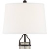 Franklin Iron Works Arian 27 1/2" Tall Modern Table Lamps Set of 2 Oil Rubbed Bronze Finish Metal Mercury Glass White Shade Living Room Bedroom - 4 of 4