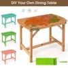 Tangkula Outdoor Fir Wood Dining Table 1.5" Umbrella Hole Yard Garden Natural Patio - 4 of 4