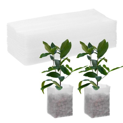 Unique Bargains Non-Woven Fabric Durable Multipurpose Plant Nursery Bags White