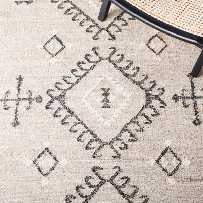 Artisan Gray Jute 84" Square Flatweave Area Rug