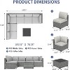 GustoWave 7-Piece All-Weather Outdoor Wicker Living Room Set, Including A Glass-Top Coffee Table, A Pe Rattan And Wicker Sofa With Cushions - 3 of 4