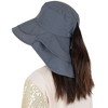 Anna-Kaci Womens Sun Hat Wide Brim Bucket Hats with Neck Flap and Ponytail Hole for Summer Beach Fishing Hiking - 3 of 4