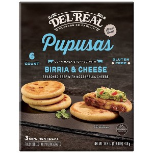 Del Real Foods Gluten Free Mini Pupusas Birria & Cheese - 16.8oz - 1 of 4