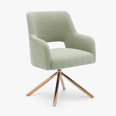 WestinTrends Genevieve Mid-Century Modern Upholstered Boucle Swivel Accent Chair