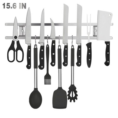 LunaLulinlk Magnetic Knife Holder for Wall, 15.6 IN Upgraded Stainless Steel Powerful Knife Magnetic Strip for Kitchen Home Tool Organizer