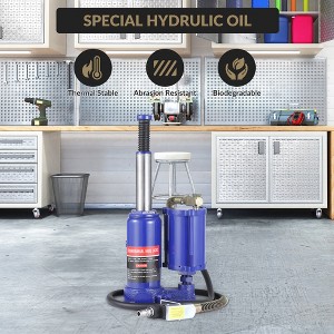 5-ton pneumatic jack with hand pump, heavy-duty car truck trailer repair jack, lift range 8.27" - 15.35" - 1 of 4