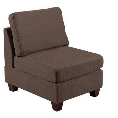 NicBex Line Accent Chair,Upholstered Living Room Chairs with Mid-Height Backrest and Wood Legs,Cozy Armless Chair,Accent Chairs for Living Room