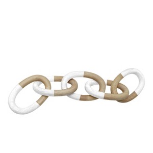VIP Wood 21 in. White Chain Links Decor - 1 of 2