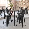 Flash Furniture Declan Commercial Indoor/Outdoor Bar Top Table, 30" Round All Weather Poly Resin Top with Steel base - 4 of 4