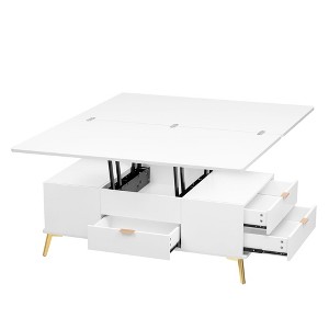 NicBex 47.24 Inch Rectangle Lift Top Coffee Table with Drawers,Center Table for Living Room,Dining Room,Bedroom - 1 of 4