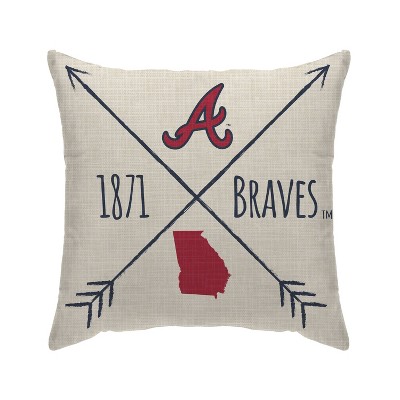 MLB Atlanta Braves Cross Arrow Decorative Throw Pillow