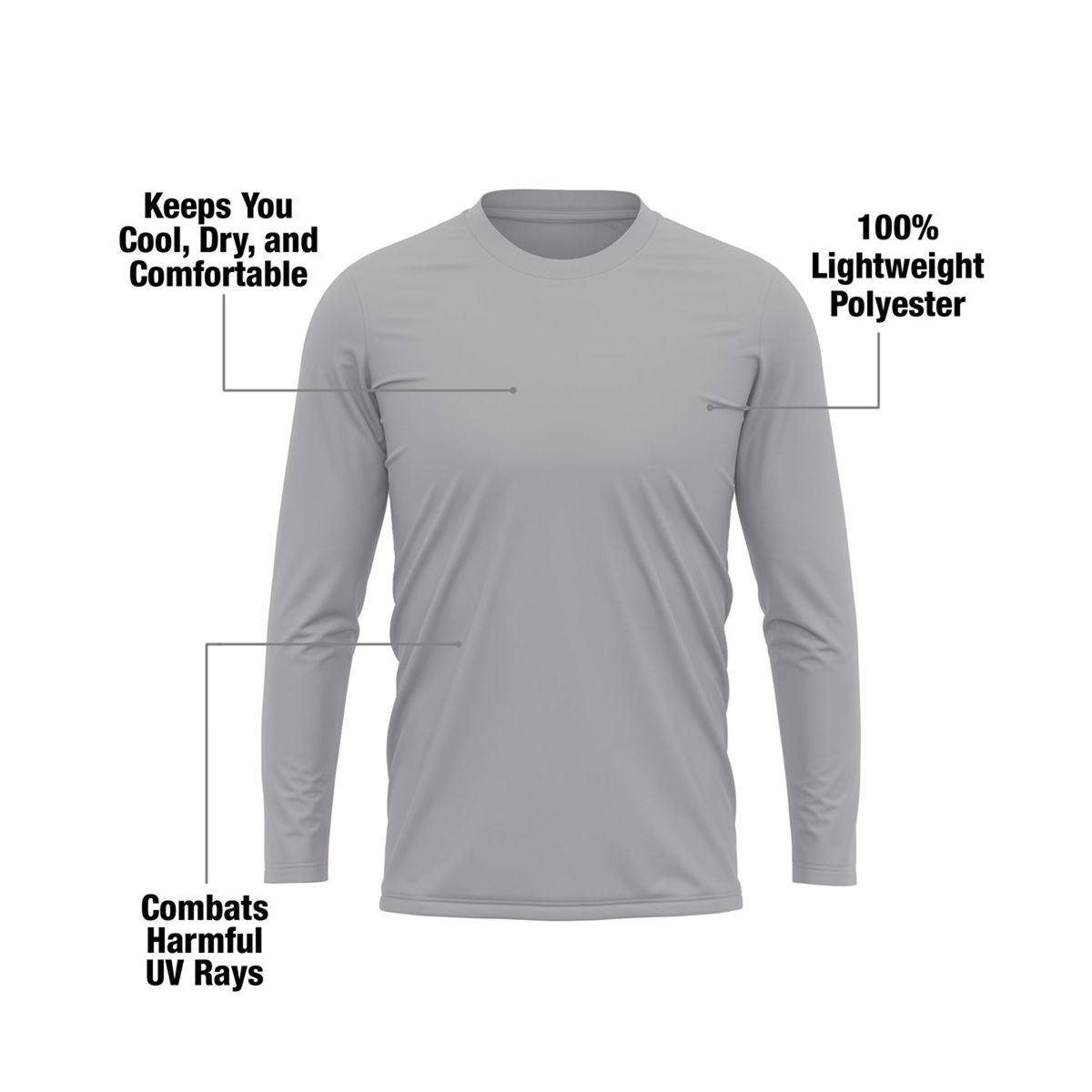 Men's University of Indianapolis Adult Sport Long Sleeve Left Chest Logo - thumbnail 4