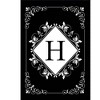Briarwood Lane Double Sided House Flag 40x28 For Outdoor Black and White Monogram H House Flag - 3 of 4