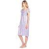 Casual Nights Women's Cap Sleeve Flower Silky Tricot Nightgown - 3 of 4
