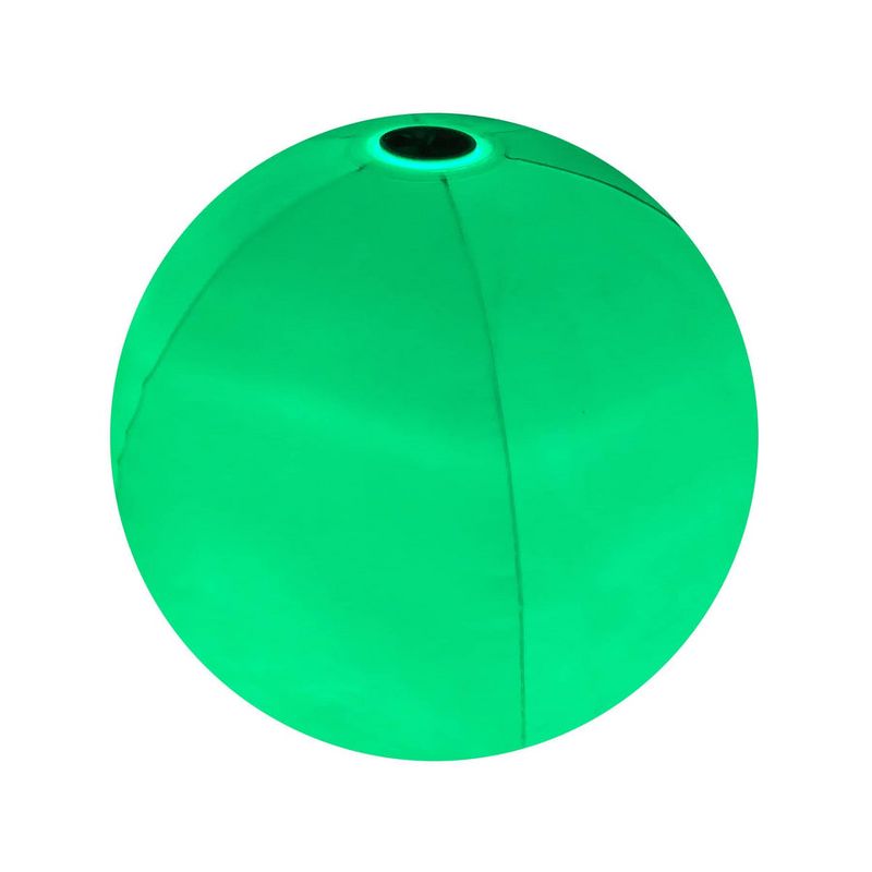 PoolCandy Illuminated LED Light-Up Jumbo Beach Ball - 13.75" Diameter, 3 of 5