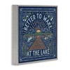 Stupell Industries Blue Wake at Lake Phrase Black Framed Giclee Art - 3 of 4