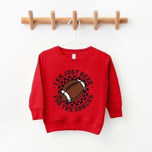 The Juniper Shop I Am Just Here For The Snacks Toddler Graphic Sweatshirt - 1 of 3